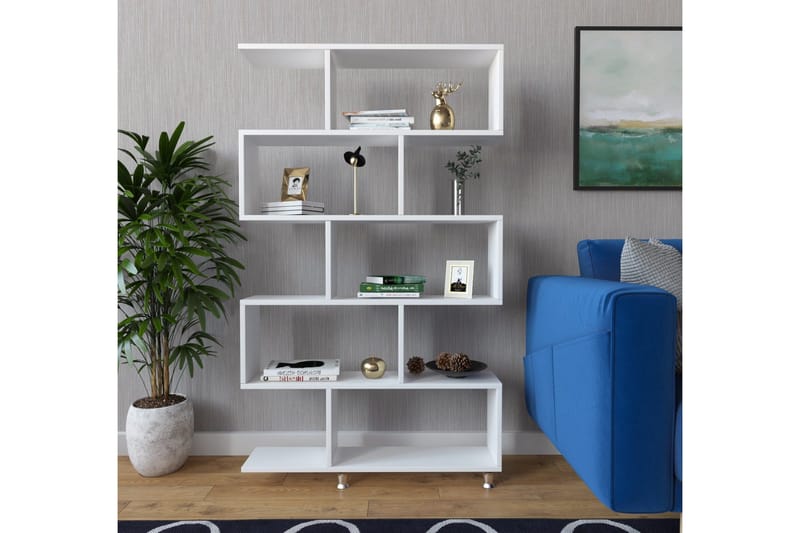 Elegancia Bokhylla 90 cm i Målat Trä - Vit - Förvaring - Hylla - Bokhylla