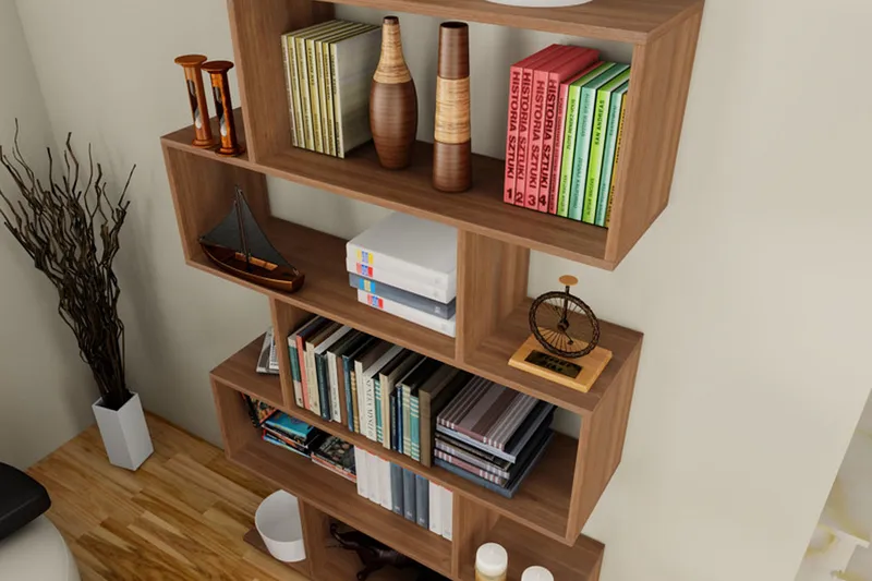 Elegancia Bokhylla - Valnöt - Förvaring - Hylla - Bokhylla