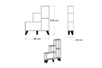 Elegancia Bokhylla - Vit - Förvaring - Hylla - Bokhylla