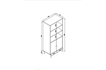 Bokhylla Elili Ek - Brun - Förvaring - Hylla - Bokhylla