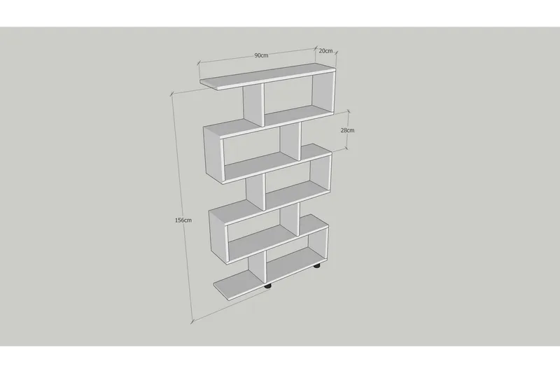 Elrasmo Bokhylla - Vit - Förvaring - Hylla - Bokhylla