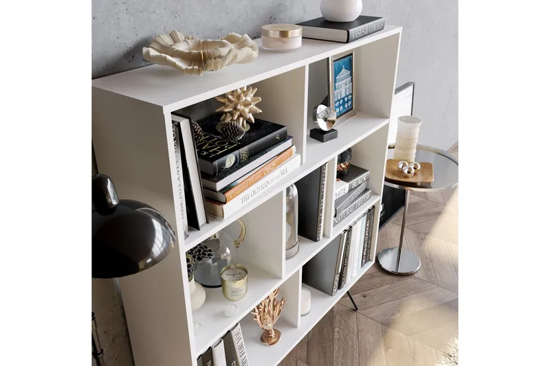 Frascone Bokhylla 120x30 cm 4 Hyllor - Vit - Förvaring - Hylla - Bokhylla