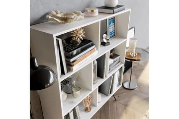 Frascone Bokhylla 120x30 cm 4 Hyllor - Vit - Förvaring - Hylla - Bokhylla