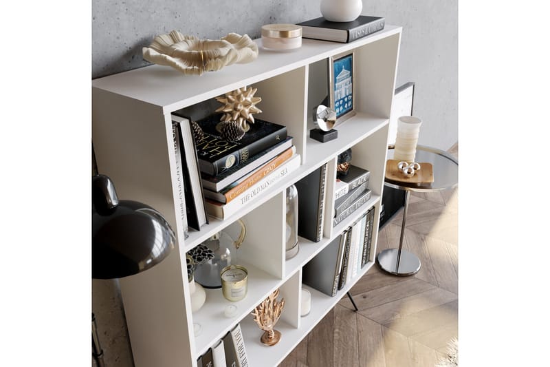 Frascone Bokhylla 120x30 cm 4 Hyllor - Vit - Förvaring - Hylla - Bokhylla