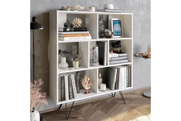 Frascone Bokhylla 120x30 cm 4 Hyllor - Vit - Förvaring - Hylla - Bokhylla