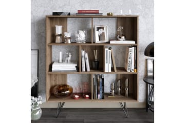 Frascone Bokhylla 120x30 cm 9 Hyllor - Mörkbrun - Förvaring - Hylla - Bokhylla