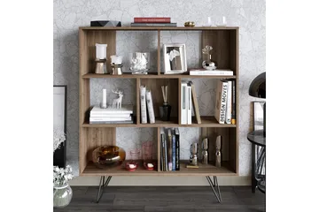 Frascone Bokhylla 120x30 cm 9 Hyllor - Mörkbrun - Förvaring - Hylla - Bokhylla