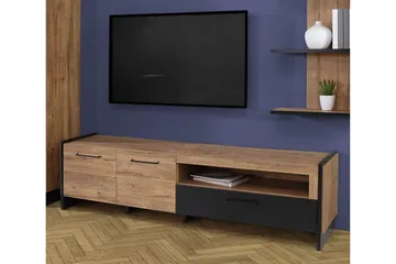 Gevgelija Bokhylla 41x187 cm - Brun/Svart - Förvaring - Hylla - Bokhylla