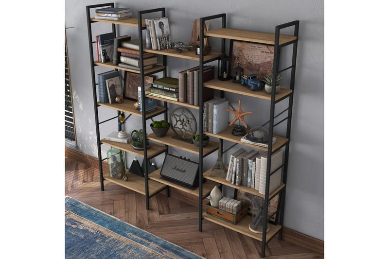 Bokhylla Goldmere Valnöt / Svart - Brun/Svart - Förvaring - Hylla - Bokhylla