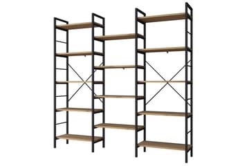 Bokhylla Goldmere Valnöt / Svart - Brun/Svart - Förvaring - Hylla - Bokhylla