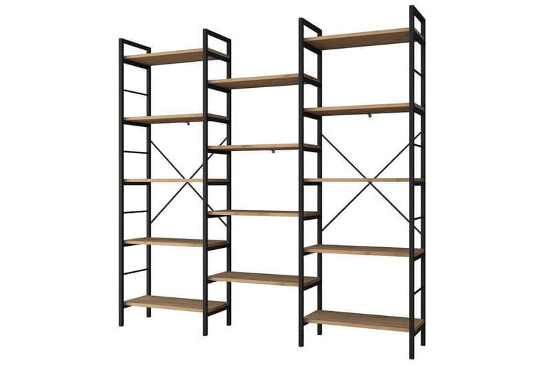Bokhylla Goldmere Valnöt / Svart - Brun/Svart - Förvaring - Hylla - Bokhylla