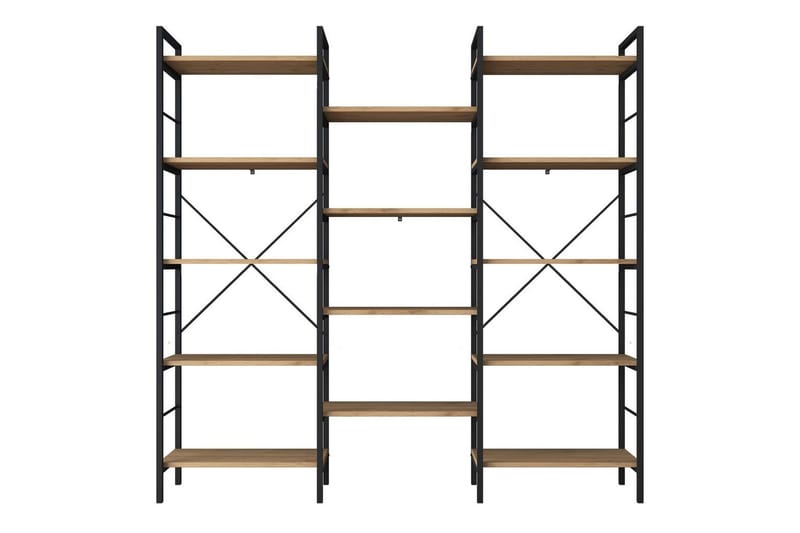 Bokhylla Goldmere Valnöt / Svart - Brun/Svart - Förvaring - Hylla - Bokhylla