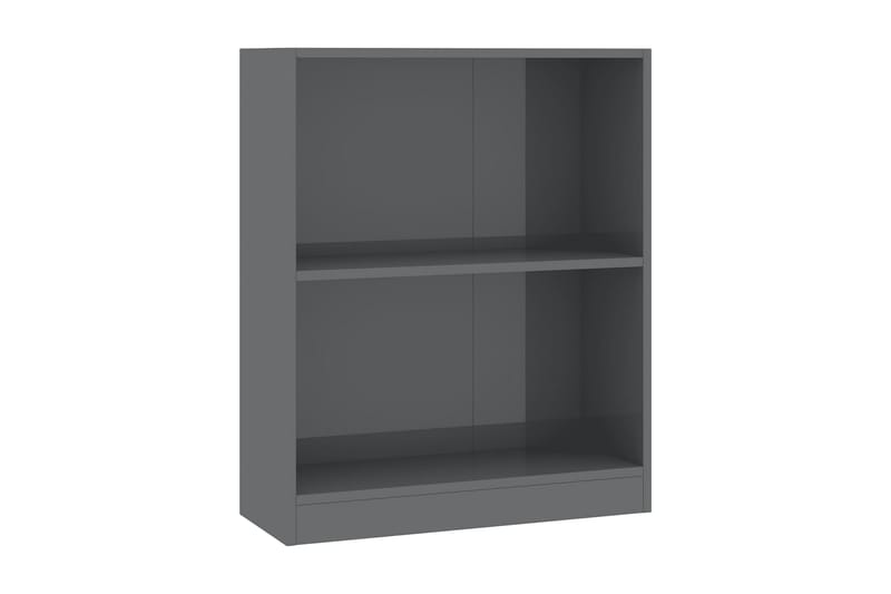 Bokhylla grå högglans 60x24x74,5 cm spånskiva - Bokhylla
