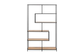Hasslevik Bokhylla 114 cm i Ek - Beige|Svart - Förvaring - Hylla - Bokhylla