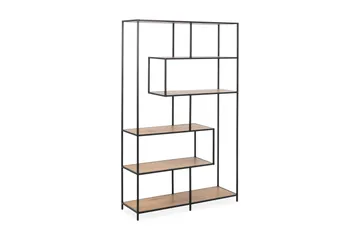 Hasslevik Bokhylla 114 cm i Ek - Beige|Svart - Förvaring - Hylla - Bokhylla