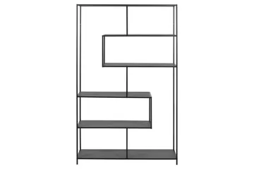 Hasslevik Bokhylla 114x35 cm 4 Hyllor - Svart/Matt Svart - Förvaring - Hylla - Bokhylla