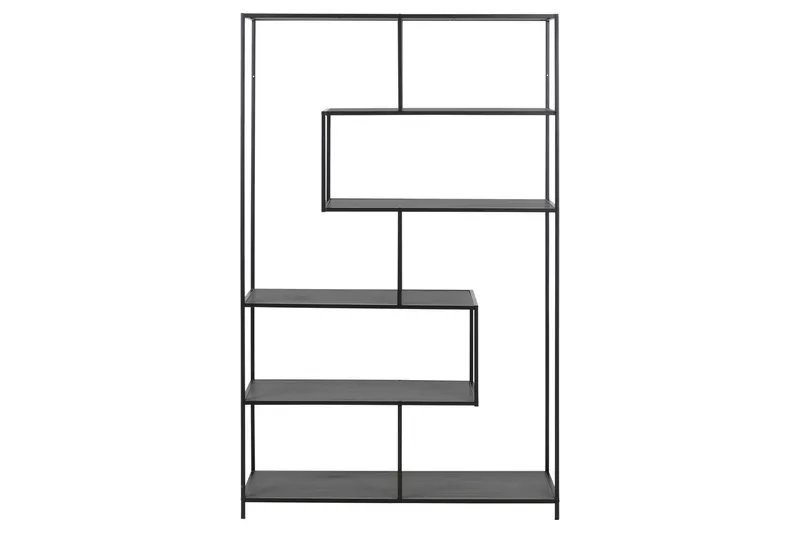 Hasslevik Bokhylla 114x35 cm 4 Hyllor - Svart/Matt Svart - Förvaring - Hylla - Bokhylla