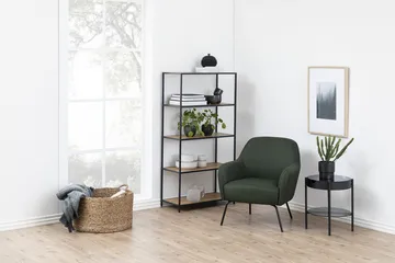 Hasslevik Bokhylla 77x150 cm - Vildek/Svart - Förvaring - Hylla - Bokhylla