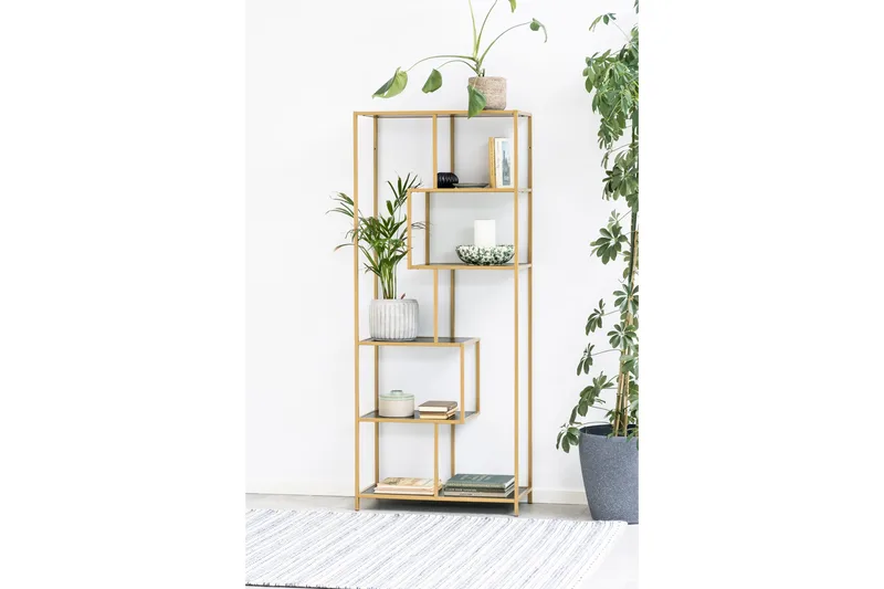 Hasslevik Bokhylla 77x35 cm 4 Hyllor - Svart - Förvaring - Hylla - Bokhylla