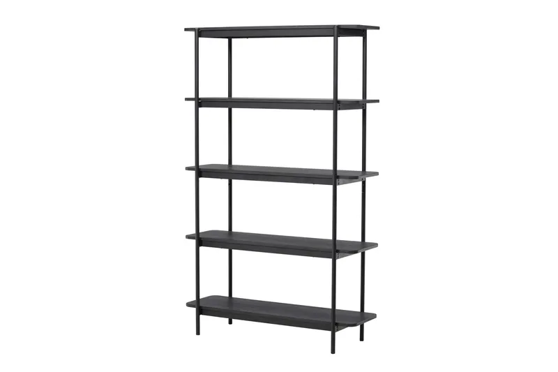 Heim Bokhylla 120 cm i Mörkt Trä, Svart