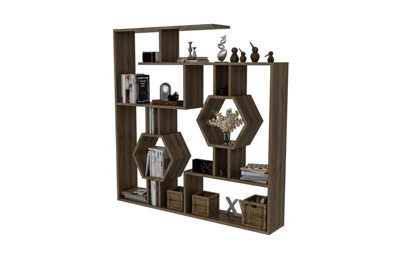 Hejde Bokhylla 134 cm - Brun - Förvaring - Hylla - Bokhylla