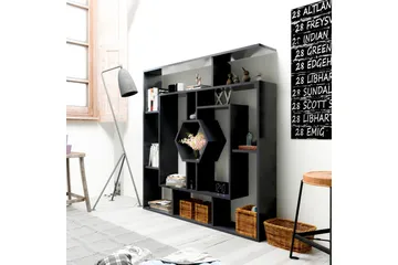 Hejde Bokhylla 134 cm - Svart - Förvaring - Hylla - Bokhylla