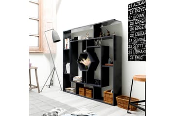 Hejde Bokhylla 134 cm - Svart - Förvaring - Hylla - Bokhylla