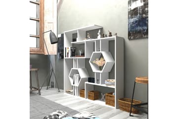 Hejde Bokhylla 134 cm - Vit - Förvaring - Hylla - Bokhylla