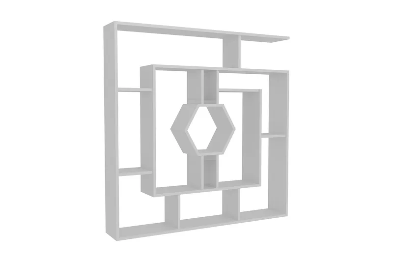 Hejde Bokhylla 134 cm - Vit - Förvaring - Hylla - Bokhylla