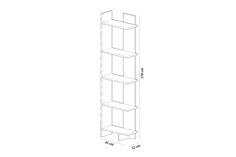 Hejde Bokhylla 22 cm - Svart|Vit - Förvaring - Hylla - Bokhylla