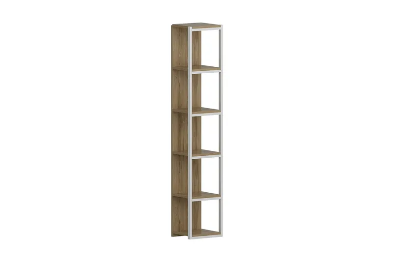 Hejde Bokhylla 34 cm, Brun/Vit