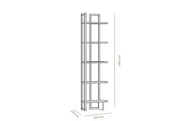 Hejde Bokhylla 45 cm - Brun/Vit - Förvaring - Hylla - Bokhylla