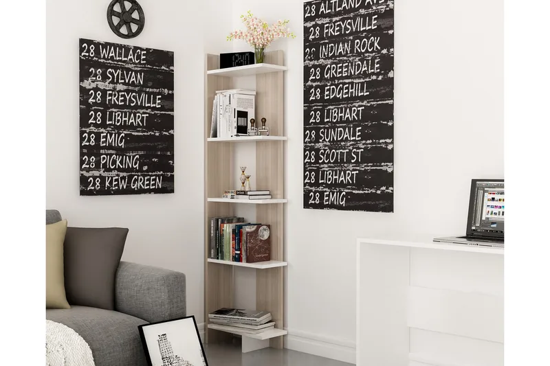 Hejde Bokhylla 45 cm - Vit - Förvaring - Hylla - Bokhylla