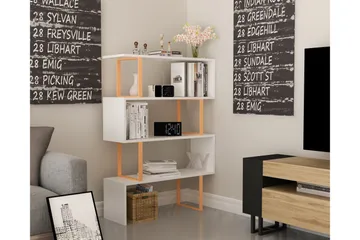 Hejde Bokhylla 92 cm - Gul/Vit - Förvaring - Hylla - Bokhylla