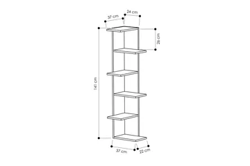 Homitis Bokhylla - Vit - Förvaring - Hylla - Hörnhylla