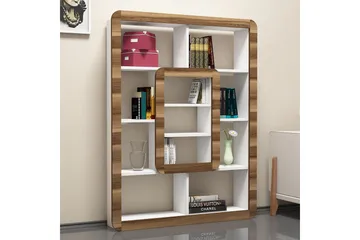 Hovdane Bokhylla 109 cm - Vit/Brun - Förvaring - Hylla - Bokhylla