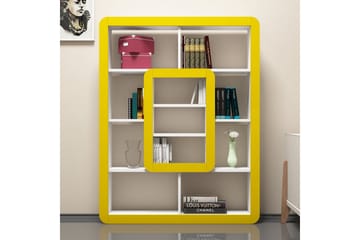 Hovdane Bokhylla 109 cm - Vit/Gul - Förvaring - Hylla - Bokhylla