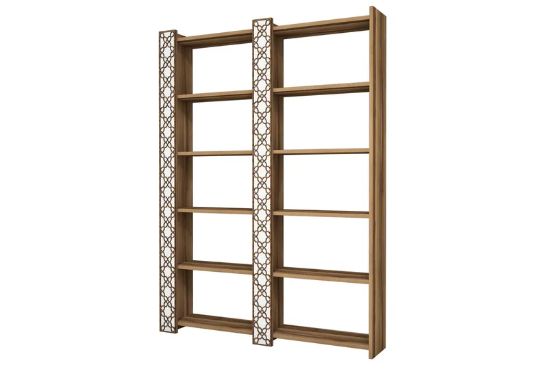 Hovdane Bokhylla 124 cm - Brun/Vit - Förvaring - Hylla - Bokhylla