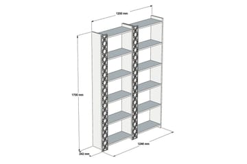 Hovdane Bokhylla 124 cm - Mörkbrun - Förvaring - Hylla - Bokhylla