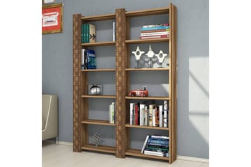 Hovdane Bokhylla 124 cm - Mörkbrun - Förvaring - Hylla - Bokhylla