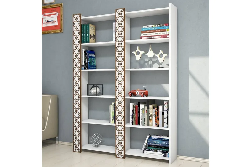 Hovdane Bokhylla 124 cm - Vit - Förvaring - Hylla - Bokhylla