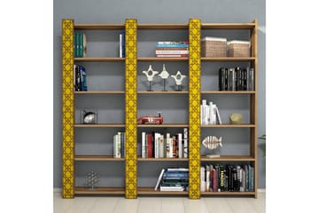 Hovdane Bokhylla 184 cm - Brun/Gul - Förvaring - Hylla - Bokhylla