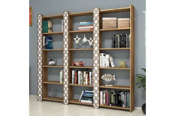 Hovdane Bokhylla 184 cm - Brun/Vit - Förvaring - Hylla - Bokhylla