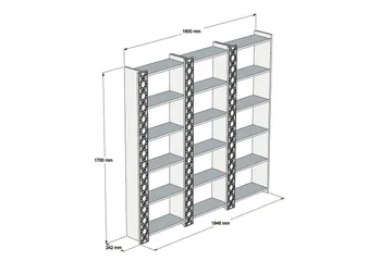 Hovdane Bokhylla 184 cm - Brun/Vit - Förvaring - Hylla - Bokhylla