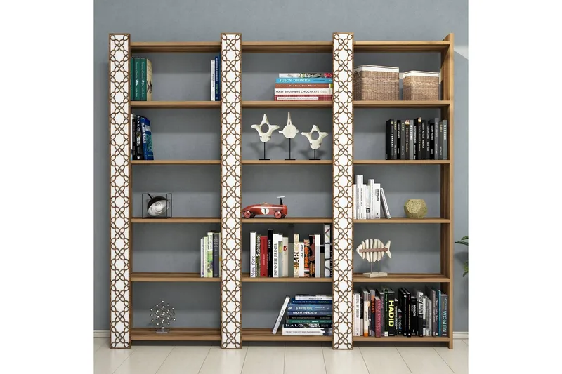 Hovdane Bokhylla 184 cm - Brun/Vit - Förvaring - Hylla - Bokhylla