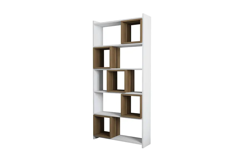 Hovdane Bokhylla 22 cm i Valnöt, Vit|Brun
