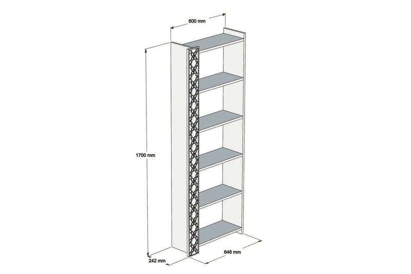 Hovdane Bokhylla 64 cm - Brun/Gul - Förvaring - Hylla - Bokhylla