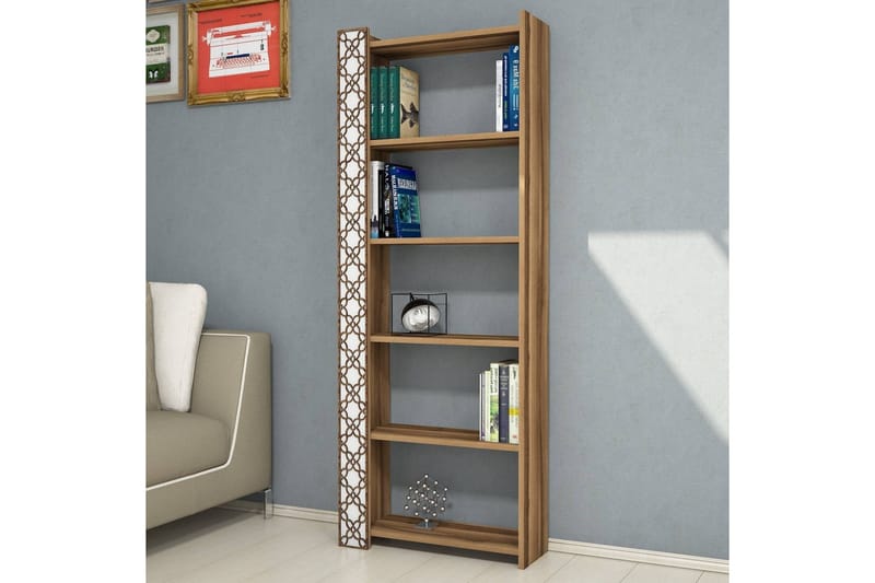 Hovdane Bokhylla 64 cm - Brun/Vit - Förvaring - Hylla - Bokhylla
