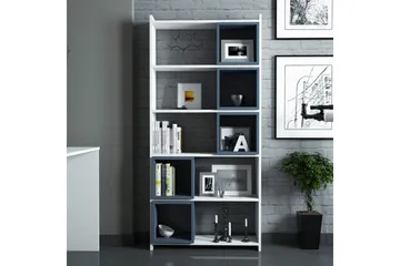 Hovdane Bokhylla 80 cm - Vit/Blå - Förvaring - Hylla - Bokhylla