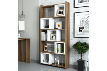 Hovdane Bokhylla 80 cm - Vit/Brun - Förvaring - Hylla - Bokhylla